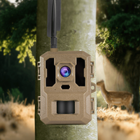 Caméra de chasse SENSVISION 4G avec capteur CMOS sans fil, vision nocturne sans éclairs, étanche jusqu'à 66-98 pieds, avec panneau solaire