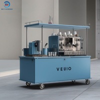 Conteneur d'usine personnalisable, étagère de marché commerciale, chariot de vente en fer forgé, comptoir de caisse pour café, chariot à snacks