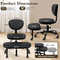 Chaise de bureau moderne à dossier réglable pour la méditation et le repos, style assis croisé, pour la maison et le bureau