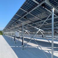 Kit de montage au sol pour panneaux solaires personnalisables, support de module photovoltaïque encadré, structure de montage en aluminium installée au sol