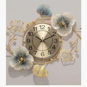 Relojes de pared de Metal de alta calidad para el hogar, sala de estar, reloj de pared de lujo, decoración del hogar, reloj colgante de artes 3D, decoración