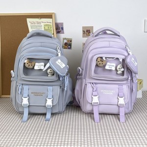 Japanese-Style Ins Simple Large Capacity Multi-Compartment Backpack Junior High School Students Leisure Promotional Backpacks