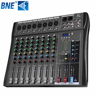 Console de mixage audio DJ 8 canaux CT8 à prix d'usine avec alimentation fantôme 48V, Bluetooth et USB pour performances en direct et réunions