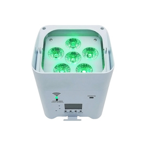 <span class=keywords><strong>Faretto</strong></span> LED Mini <span class=keywords><strong>Ricaricabile</strong></span> 6x18W con Batteria, DMX512 Wireless, Uplight a Cuneo per Feste, DJ, Decorazioni Matrimoniali - Product Image 4