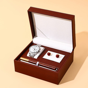 Boîte à montre grise pour homme, boîte à montre avec couvercle ciel et terre, emballage en papier rigide, vente en gros - Product Image 3