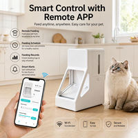 Comedero Automático para Mascotas Petop de 4L con Identificación Inteligente por Chip RFID, Control por Aplicación WiFi, Doble Fuente de Alimentación, para Perros y Gatos