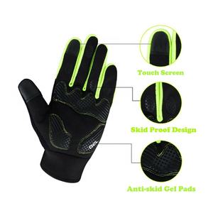 Gants de vélo PIHA SPORTS à doigts complets, unisexes, antidérapants, absorbant les chocs, respirants, 100% laine, compatibles avec les écrans tactiles - Product Image 1