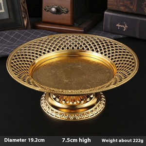 Vassoio di frutta e pasticceria in metallo alla moda stile europeo piccolo piatto per banchetti per decorazioni elettriche per feste di nozze domestiche - Product Image 6