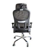 Chaise de bureau ergonomique à dossier haut, chaise de bureau en maille avec roulettes, fonction d'inclinaison, chaise pivotante à roulettes pour le bureau à domicile
