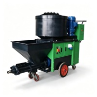 Machine de pulvérisation de mortier portable haute performance pour ciment et gypse, avec pompe à vis, pour la construction