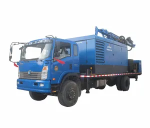 PTO truck mounted water borewell drilling machine mud pump and Dth drilling