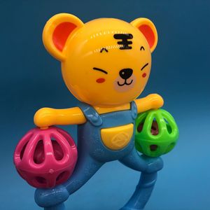Sonajeros para bebés, campana <span class=keywords><strong>de</strong></span> mano con diseño <span class=keywords><strong>de</strong></span> oso y tigre <span class=keywords><strong>de</strong></span> dibujos animados, juguete musical <span class=keywords><strong>de</strong></span> plástico educativo para niños, regalo - Product Image 2