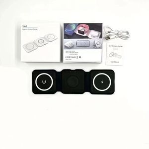แท่นชาร์จไร้สายแม่เหล็กพับได้ 15w 3 in 1 สำหรับ iPhone 16 15 14 13 12 Pro Max สำหรับ Iwatch สำหรับ airpods - Product Image 2