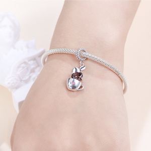 ผู้ผลิตขายส่งเครื่องประดับเงินแท้ 925 สำหรับทำเครื่องประดับ DIY ลูกปัด สร้อยข้อมือ อุปกรณ์เสริม จี้สวยงาม จี้รูปมงกุฎรัก จี้รูปขนนก - Product Image 4