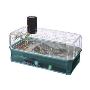 Habitat pour tortues rond, durable, écologique, résistant, <span class=keywords><strong>enclos</strong></span> pour reptiles, filtration efficace pour un soin durable des tortues - Product Image 1