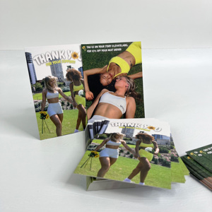 Individuell bedruckte Dankeskarte in Vollfarbe, CMYK-Vollfarbdruck im Postkarten-Stil, Einlegekarte für E-Commerce-Marken, Bekleidungsverpackungen, Geschenke - Product Image 6