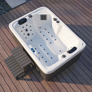 Best Seller 41-Jet Luxury Outdoor Spa Bañera de hidromasaje Jacuzzis <span class=keywords><strong>con</strong></span> 2 <span class=keywords><strong>tumbonas</strong></span> Diseño moderno para villas Suministro al por mayor - Product Image 4