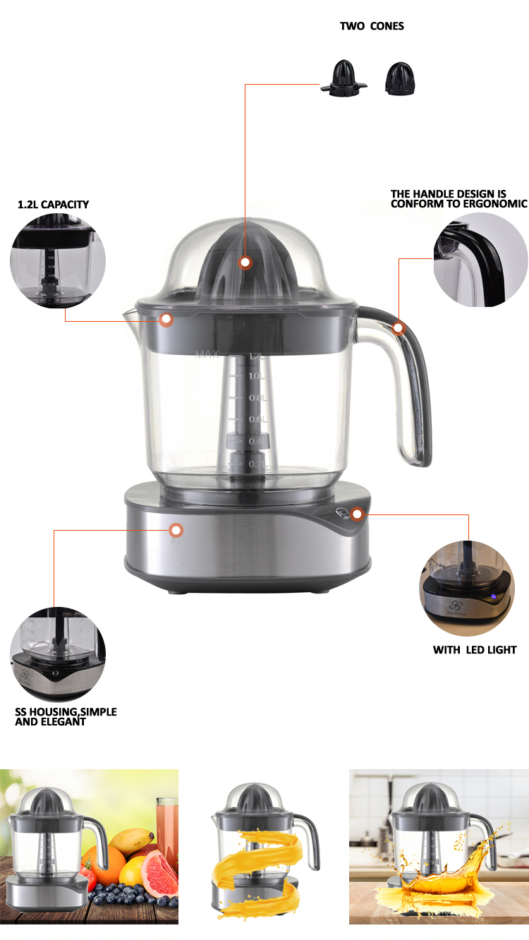 Kitchen Appliance Stainless steel Fruit Squeezer 40W Electric Press Orange Juicer Citrus