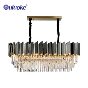 China Suppliers Indoor Bedroom Living Room Stainless Steel Crystal Led Hanging Chandelier Light