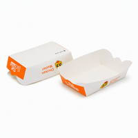 Emballage alimentaire personnalisé en papier de qualité alimentaire pour hot-dogs à emporter, frites, poulet, boîte à hamburgers, impression d'emballages pour la restauration rapide