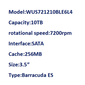 ฮาร์ดไดรฟ์เซิร์ฟเวอร์แบบเมคานิคอลระดับองค์กร 10TB รุ่น HA340 SATA 7200 RPM 512MB CMR แนวตั้ง ขนาด 3.5 นิ้ว รุ่น WUS721210BLE6L4 - Product Image 4
