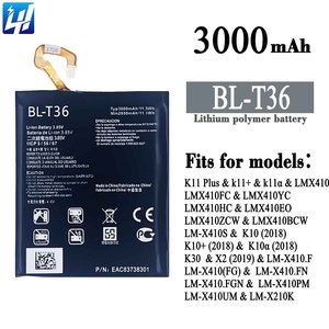 K11 + K10 2018 K10 + K30 <span class=keywords><strong>X2</strong></span> 2019 LMX210 LMX410 T36 3000มิลลิแอมป์ชั่วโมงแบตเตอรี่โทรศัพท์มือถือสำหรับ <span class=keywords><strong>LG</strong></span> K11บวก - Product Image 6