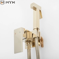 Toilette ensembles de douche à main jet d'eau Shattaf salle de bain Wc Douche Bidet siège musulman Mini avec pulvérisateur à main inverseur en laiton