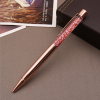 Stylos à paillettes dorées, stylos à paillettes flottantes, stylo à sable mouvant avec prix d'usine, stylo à bille brillant avec encre noire/bleue
