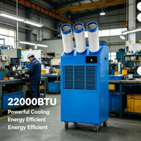 Climatiseur industriel portable 22000 BTU, unité de refroidissement mobile pour entrepôt et atelier