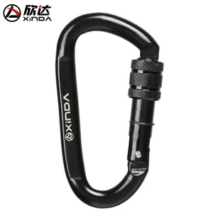 Mosquetón Xinda tipo D de 52x98mm con cierre de acero para escalada en roca y uso en exteriores - Product Image 2