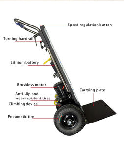 Plateforme en acier pour monter les escaliers, machine à 5 roues, design pliable, capacité de charge lourde, empilable, portable pour l'industrie - Product Image 5