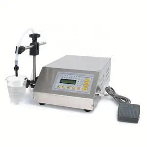 Semi Automatic Mini Small Scale WaterJuice Milk tea sugar water Digital Control Pump Liquid Bottle Filling Machine