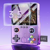 Console de jeu portable rétro X6, écran IPS de 3,5 pouces, 32 Go, plus de 10 000 jeux, joystick 3D, 10 émulateurs classiques, lecteur de jeux