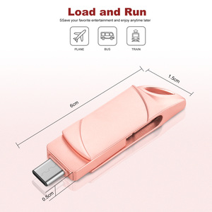 Factory Price 3-in-1 OTG <strong>Swivel</strong> <strong>Memory</strong> Stick <strong>USB</strong> 3.0 <strong>Flash</strong> Drive with 2GB 4GB 8GB 16GB Pen Drive 64GB 32GB OTG Pendrive - Product Image 4
