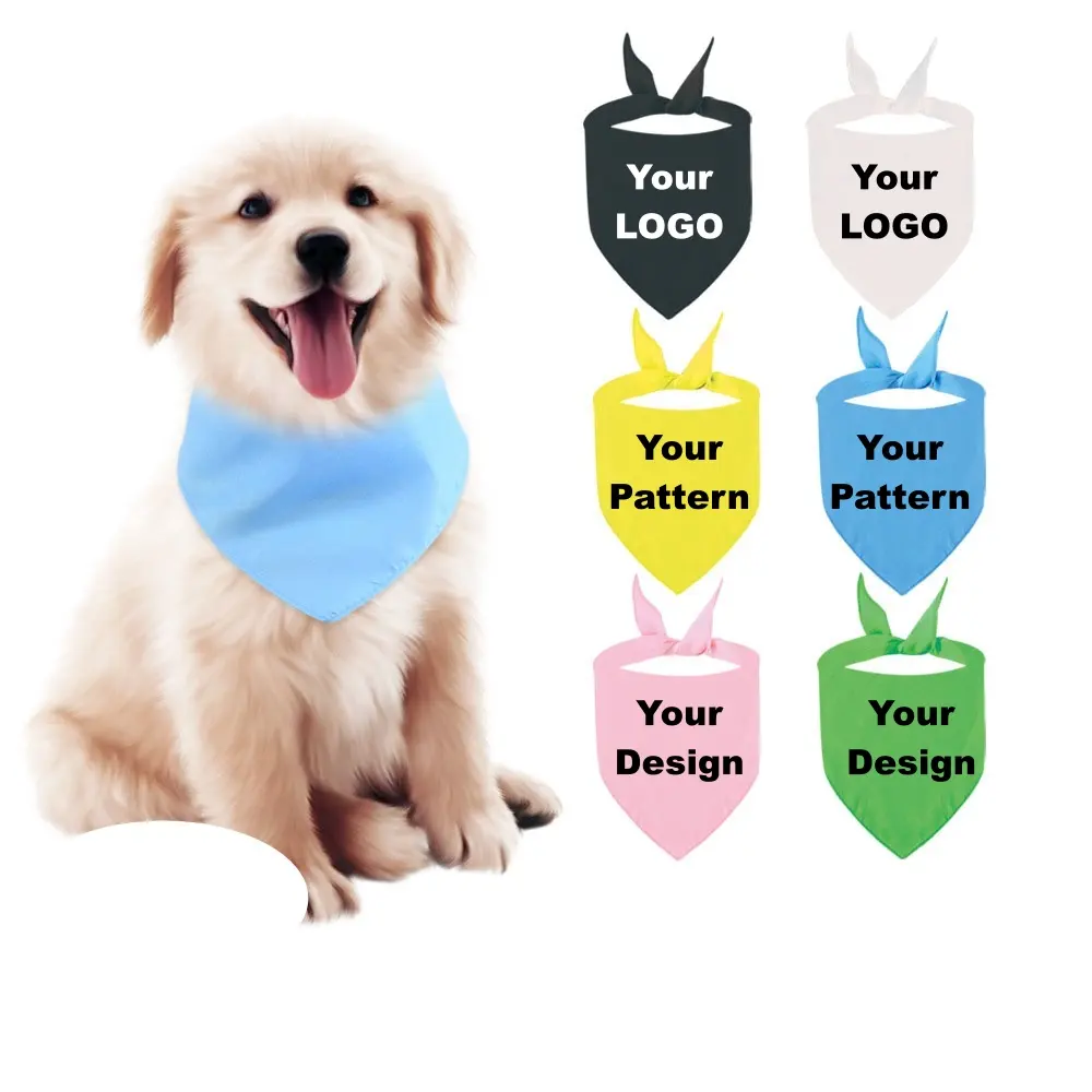 Nx Hot Sale Custom Logo Katoen Huisdieren Sjaal Hoge Kwaliteit Slabbetjes Voor Honden Of Katten