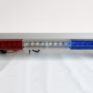 Barra de luz de advertencia LED DE EMERGENCIA superbrillante de 47 pulgadas con bocina de altavoz incorporada y Sirena, colores rojo, blanco y azul, DC 12V, nueva condición - Product Image 2