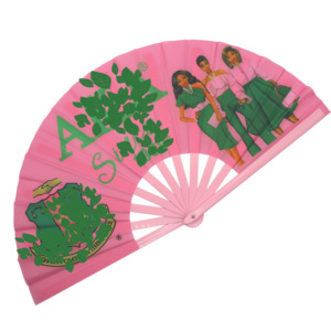 33x65cm fiore viola Africa Zeta Phi Beta Sigma Gamma Rho pieghevole ventaglio di plastica ventaglio grandi Fan Clarks Fan - Product Image 2