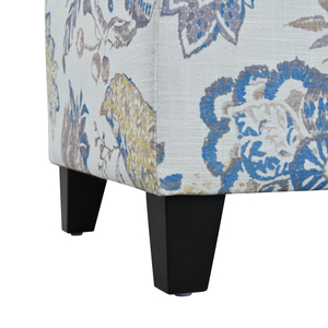 Floral Patterned <b>Storage</b> Ottoman Soft Close Hinges Multi Functional Footrest <b>Seat</b> Living Room Pouf - Product Image 5