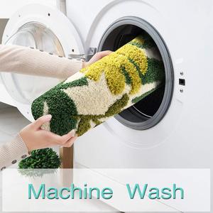 אמבט עלה מחצלת שטיחים ירוקים אמבטיה מרח אביב שטיחים אמבטיות שטיח בננה עלים סופגים שטיח ירוק לחדר אמבטיה מקלחת - Product Image 3