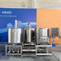 Chaisse de brassage 300L Star à 3 cuves en acier inoxydable 304, cuve sous pression avec système de contrôle PID pour la brasserie, solution clé en main pour la fabrication de bière