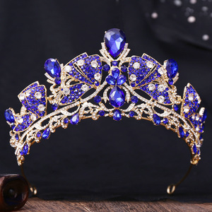 Nouvelle Arrivée Couronne <span class=keywords><strong>de</strong></span> Princesse en Cristal Floral <span class=keywords><strong>de</strong></span> Haute Qualité, <span class=keywords><strong>Bouquet</strong></span> <span class=keywords><strong>de</strong></span> Mariée, Diadème <span class=keywords><strong>de</strong></span> Mariage, Accessoires Cheveux en Métal et Strass pour Reine - Product Image 4