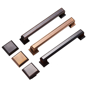 Modern Zinc Cabinet Drawer Handles &amp; Pulls Brush Nickel Black Small Kitchen <strong>Door</strong> Handles 96mm/128mm - Product Image 4