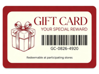Carte-cadeau promotionnelle personnalisée pour les fêtes, carte-cadeau en PVC CR80, code-barres, montant nominal, date d'expiration, impression offset