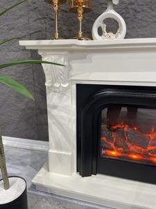 Chimenea eléctrica moderna, mueble de TV, repisa de madera, Marco envolvente, estufa de leña para Hotel, Villa, apartamento - Product Image 4