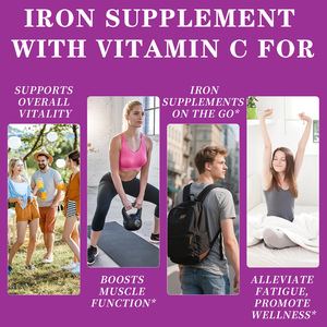 Gotas Líquidas Orales de Hierro de Marca Privada con Vitamina B6 y Vitamina B12, Suplementos Naturales que Favorecen un Flujo Sanguíneo Saludable, Líquido Dietético - Product Image 6