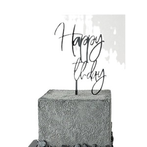 Adorno Acrílico <span class=keywords><strong>para</strong></span> Pastel de <span class=keywords><strong>Feliz</strong></span> <span class=keywords><strong>Cumpleaños</strong></span>, <span class=keywords><strong>Letrero</strong></span> Acrílico Espejo en Negro/Dorado <span class=keywords><strong>para</strong></span> Decoración de Pasteles de Fiesta de <span class=keywords><strong>Cumpleaños</strong></span> - Product Image 4