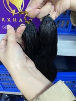 Extensions de cheveux humains 100% non traités, pointes en plumes, 100g, pour tressage, extensions au crochet, ondulation naturelle, en vrac