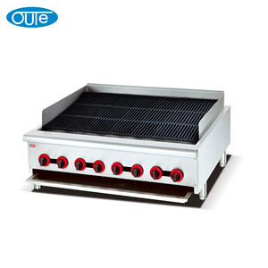 Grill a gas OUTE da 48 pollici in <span class=keywords><strong>acciaio</strong></span> inossidabile con 8 bruciatori e pietra lavica, a risparmio energetico, da banco/autoportante per Steakhouse - Product Image 1