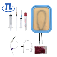 Kit de Modèle d'Entraînement en Silicone pour Ponction Veineuse, Coussin de Peau Artificielle pour la Pratique du Prélèvement Sanguin et des Injections IV