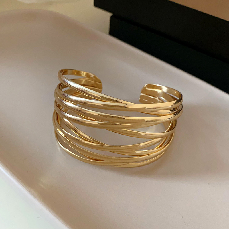 4 european and american-style multi-layer open bracelet